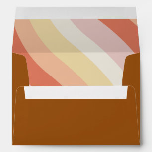 Retro Terracotta Wedding Envelope