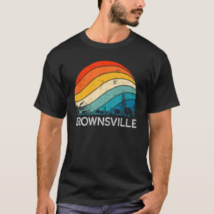 Retro Texas Brownsville Skyline Vintage Urban Skys T-Shirt
