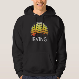 Retro Texas Irving Visitors Skyline Vintage Urban Hoodie