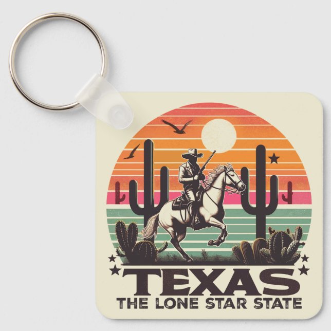 Retro Texas Keychain (Front)