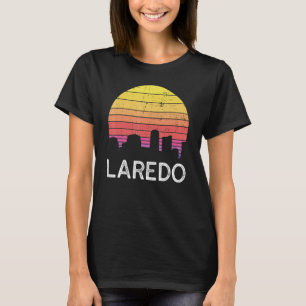 Retro Texas Laredo Skyline Vintage Urban Buildings T-Shirt