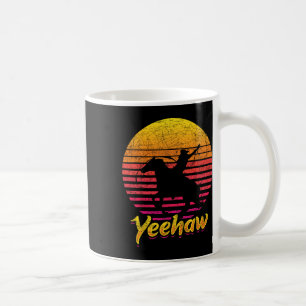 Retro Texas Western Cowboy Yeehaw Horseback Riding Coffee Mug