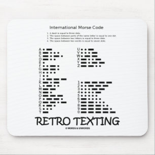 Retro Texting (Internatonal Morse Code) Mouse Pad