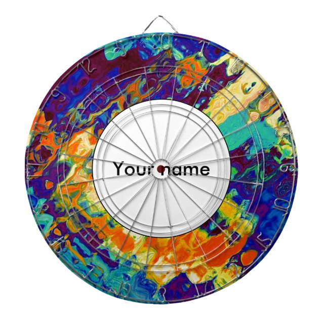 Retro texture abstract design dartboard (Front)