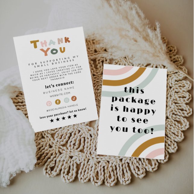 Retro Thank You Card Template For Small Business (Creator Uploaded)