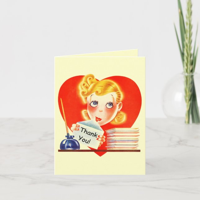Retro Thank You note Cards Add a sentiment inside (Front)
