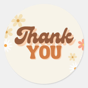 Retro Thank You Sticker 