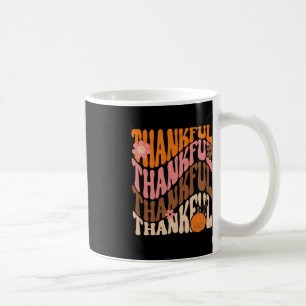 Retro Thankful Love Fall Thanksgiving Groovy Pumpk Coffee Mug
