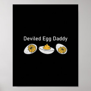 Retro Thanksgiving Deviled Egg Daddy Funny  Poster