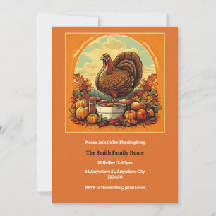 Retro Thanksgiving Diner Invitation