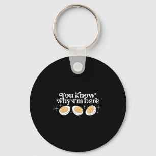 Retro Thanksgiving You Know Why I'm Here Deviled E Keychain