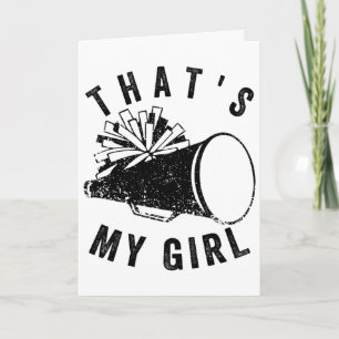 Retro That's My Girl Cheer Mom Cheer Leading Girl Card