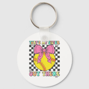 Retro That's My Sister Out There Softll Sister Gir Keychain