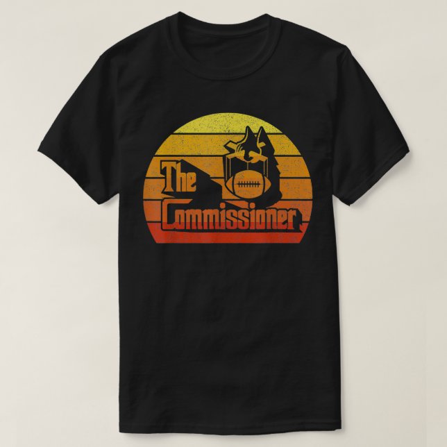 Retro The Commissioner Fantasy Football Commish Vi T-Shirt (Design Front)