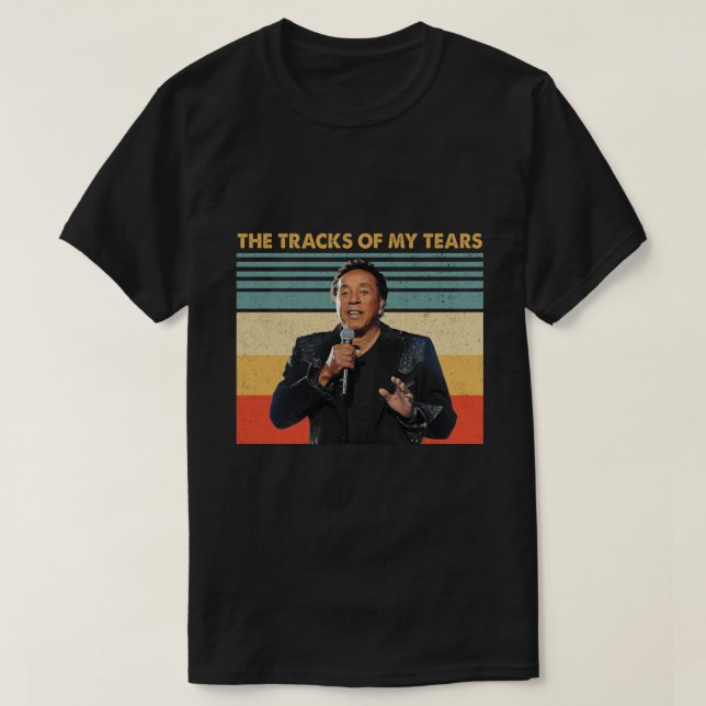 Retro The Tracks of My Tears - Smokey Robinson T-Shirt (Design Front)