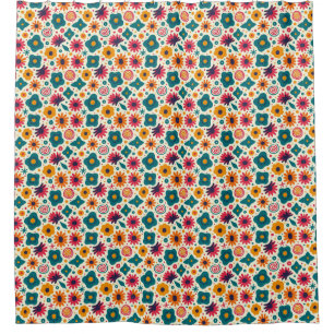 Retro themed Shower Curtain