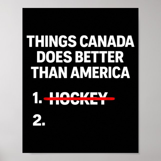 Retro Things Canada Does Better Than USA Joke Poster (Front)