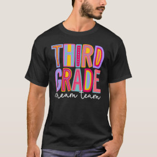 Retro Third Grade Dream Team Groovy Teacher Back t T-Shirt