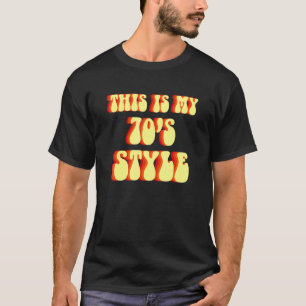 Retro This Is My 70's Costume  Groovy Peace Hallow T-Shirt