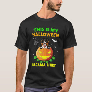Retro This Is My Halloween Pajama Bernese Mountain T-Shirt