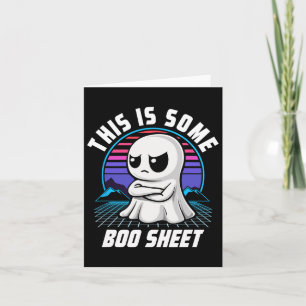 Retro This Is Some Boo Sheet Cute Ghost Halloween  Card