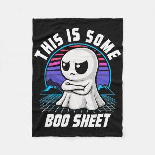 Retro This Is Some Boo Sheet Cute Ghost Halloween Fleece Blanket