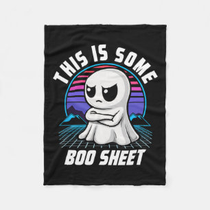 Retro This Is Some Boo Sheet Cute Ghost Halloween  Fleece Blanket