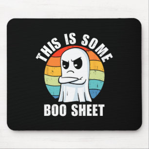 Retro This Is Some Boo Sheet Cute Ghost Halloween Mouse Pad