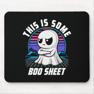 Retro This Is Some Boo Sheet Cute Ghost Halloween Mouse Pad