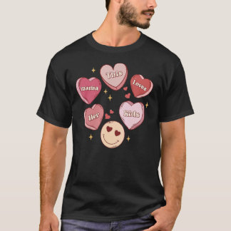 Retro This Mama Loves Her Kids Heart Candy Valenti T-Shirt