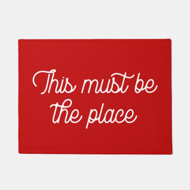 Retro This must be the place Doormat (Front)