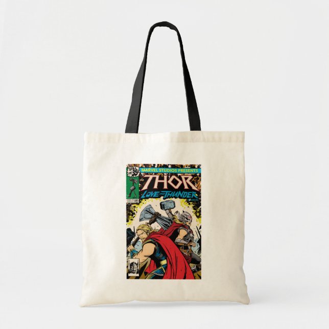 Retro Thor: Love and Thunder Comic Cover Homage Tote Bag (Front)