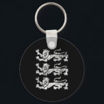Retro Three England Lions Vintage Souvenir T Shirt Keychain<br><div class="desc">Retro Three England Lions Vintage Souvenir T Shirt</div>