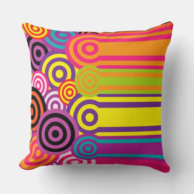 Retro Throw Pillow (Front)