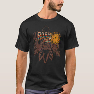 Retro Thunderbird Desert Cactus Roam Free Western T-Shirt