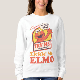 Retro Tickle Me Elmo Waving Graphic Sweatshirt
