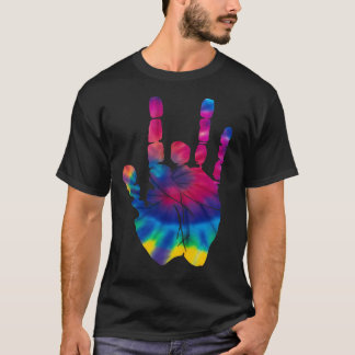 Retro Tie Die Jerry Garcia Hand T-Shirt
