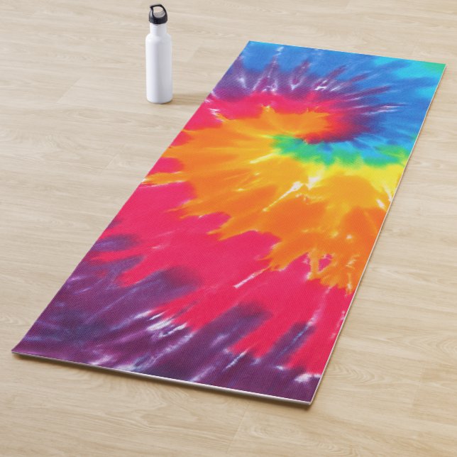Retro Tie-dye Abstract Pattern Yoga Mat (In Situ)