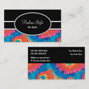 Retro Tie Dye Business Cards