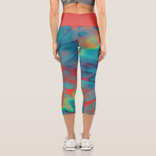 Retro Tie-dye Capri Leggings