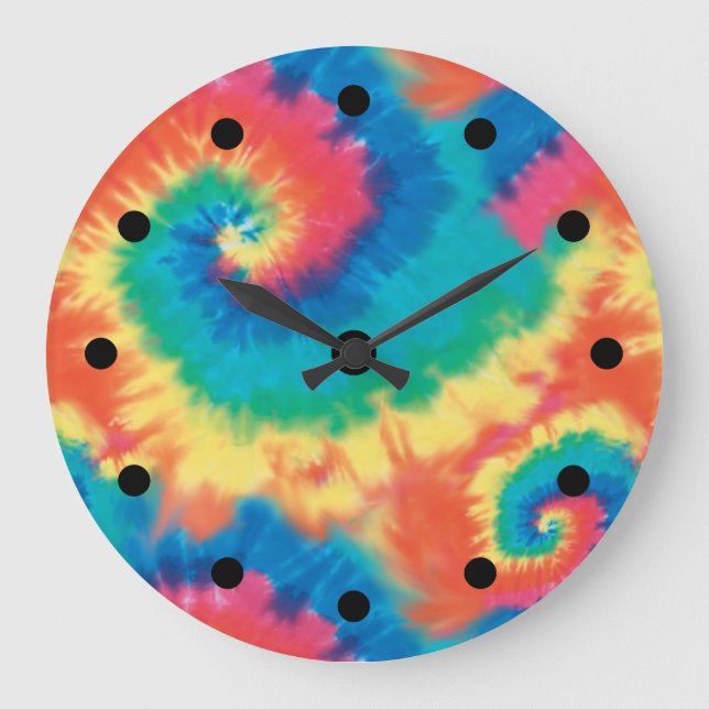 Retro Tie Dye Clocks (Front)