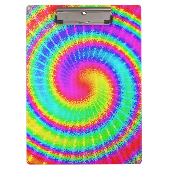 Retro Tie Dye Hippie Psychedelic Clipboard (Front)