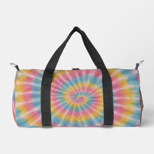 Retro Tie Dye Spiral Duffel Bag