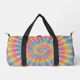 Retro Tie Dye Spiral Duffel Bag