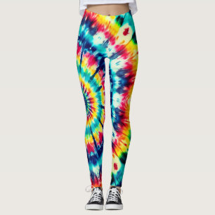Retro Tie-Dye Style on a Pair of Customized Modern Leggings