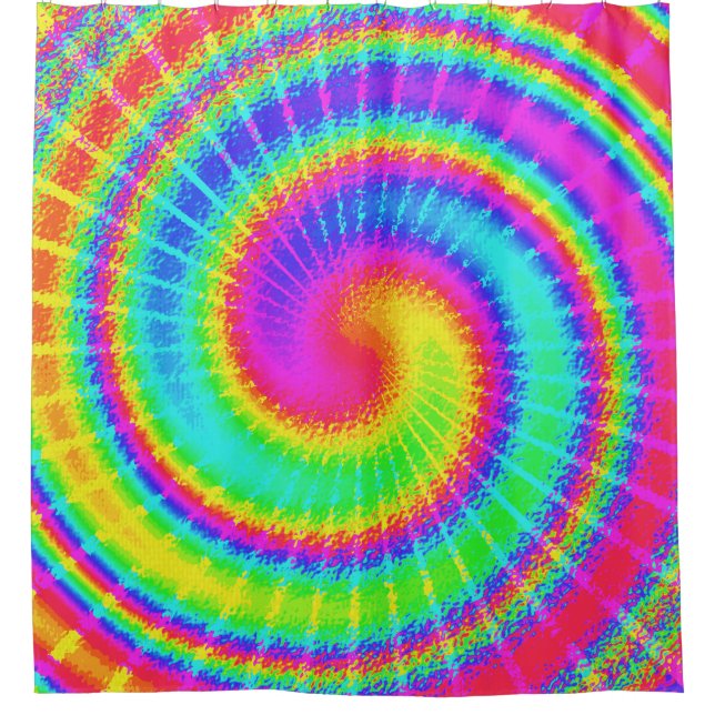 Retro TieDye Hippie Psychedelic Colourful 70s (Front)