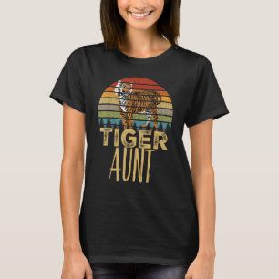 Retro Tiger Aunt Sunset African Safari Gift T-Shirt