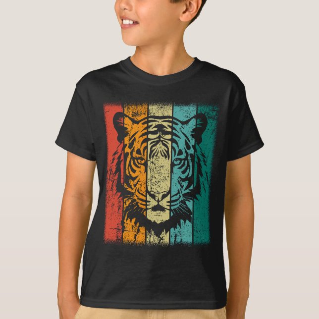 Retro Tiger Face T-Shirt (Front)