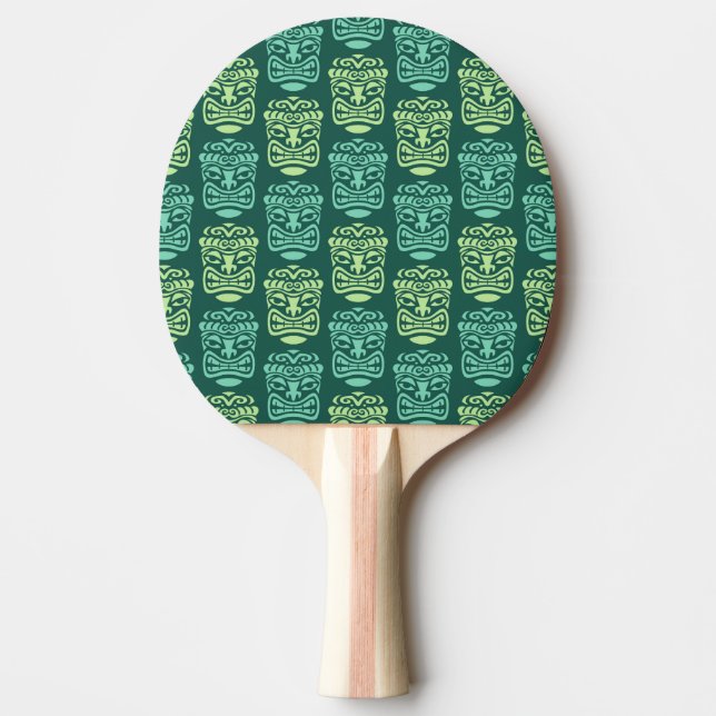 Retro Tiki Beach Bar Pattern Ping Pong Paddle (Front)