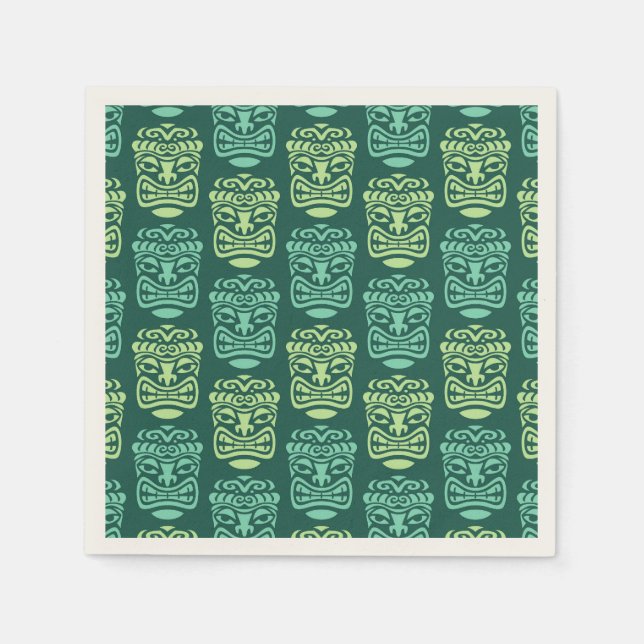Retro Tiki Beach Party Napkin (Front)